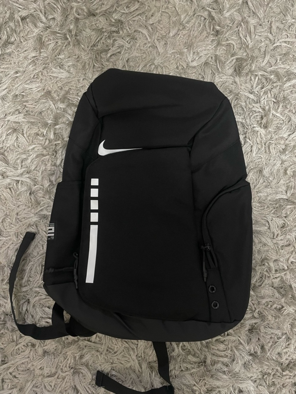 Nike Black Backpack with White Logo and Accents